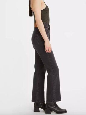 Women's Levi's Ribcage Bootcut Jeans, Washed Black, size 27